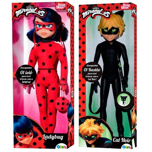 Boneco Cat Noir Grande Ladybug Miraculous Babybrink 57cm em Promoção na  Americanas