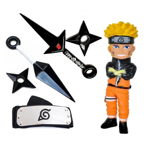 Fantasia Sasuke Uchiha Infantil Kit+bandana+kunai+shuriken