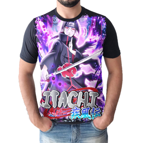 Camiseta Naruto Shippuden Camisa Nuvem Akatsuki Masculina Blusa