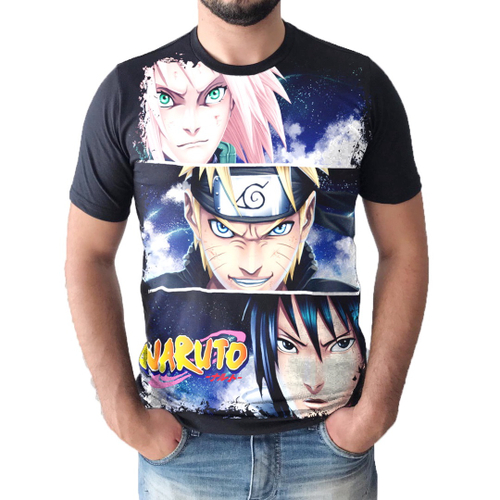 Camiseta Anime Naruto Personagens em Promoção na Americanas