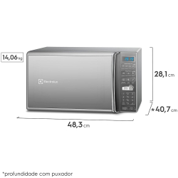 Micro-Ondas cor Prata 27L com 55 Receitas pré-programadas no Menu Online Electrolux (MS37R) é boa?