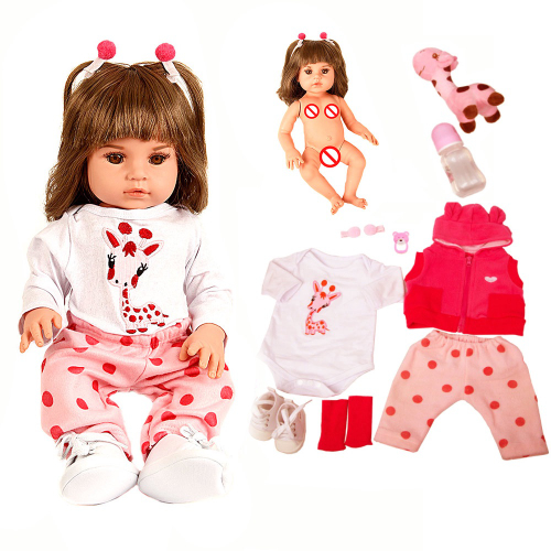 Boneca Bebê Reborn Menina Girafa 48cm Produto No Brasil no Shoptime