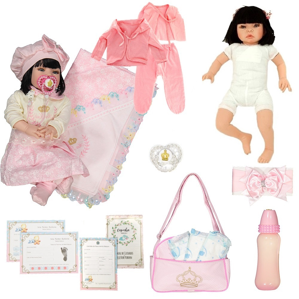 Boneca Bebe Reborn Barata Menina Princesa Enxoval - USA Magazine