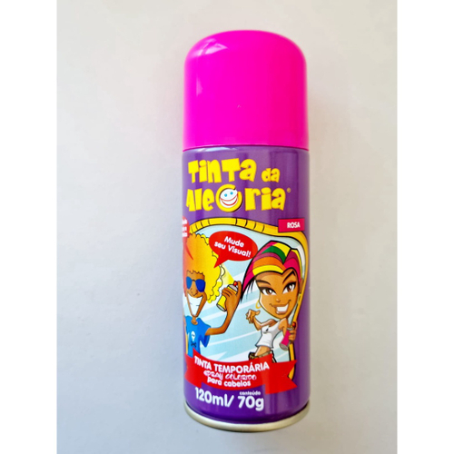 Tinta Spray Temporária para Cabelos - Tubo c/ 120 ml