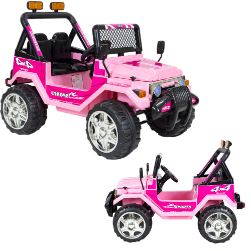 Mini Carro Elétrico Infantil Com Controle Remoto Jipe Importway Rosa 12v  BW028RS em Promoção na Americanas