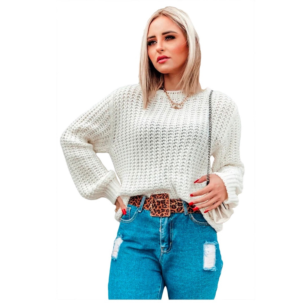 blusa tricot grossa feminina