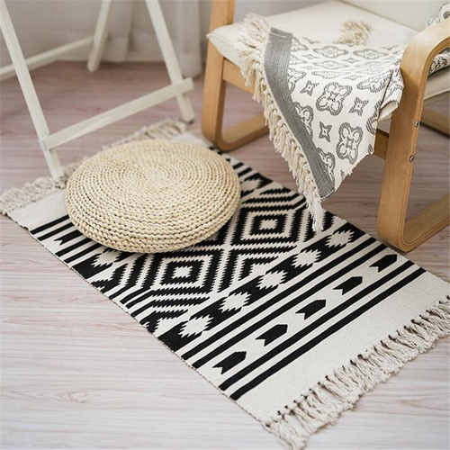 tapete retro para o sofa da sala de estar quarto borlas de algodao fio tingido 60x130 cm tabela ruuner colcha tapecaria decoracao de casa