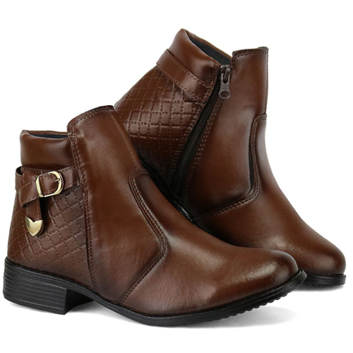 Bota sapatofran coturno hot sale cano baixo feminina