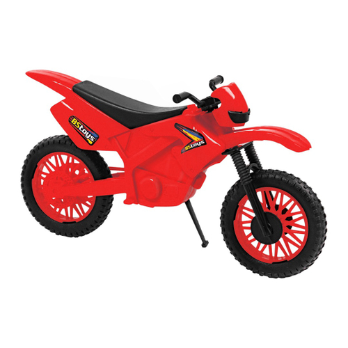 Moto De Brinquedo Motocross Trilha Suspensão Corrida Grande vermelha