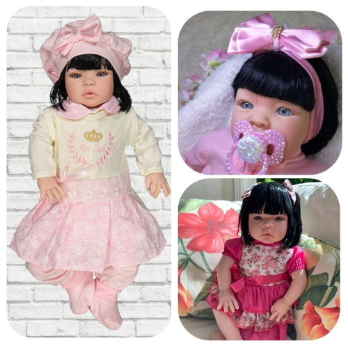 Boneca Bebe Reborn Barata De Pano Morena New born no Shoptime