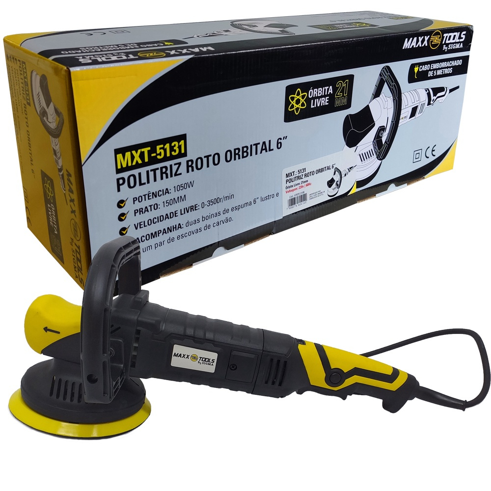 Politriz Roto Orbital Maxx Tools 6 220V Orbita Livre 21mm Potência ...