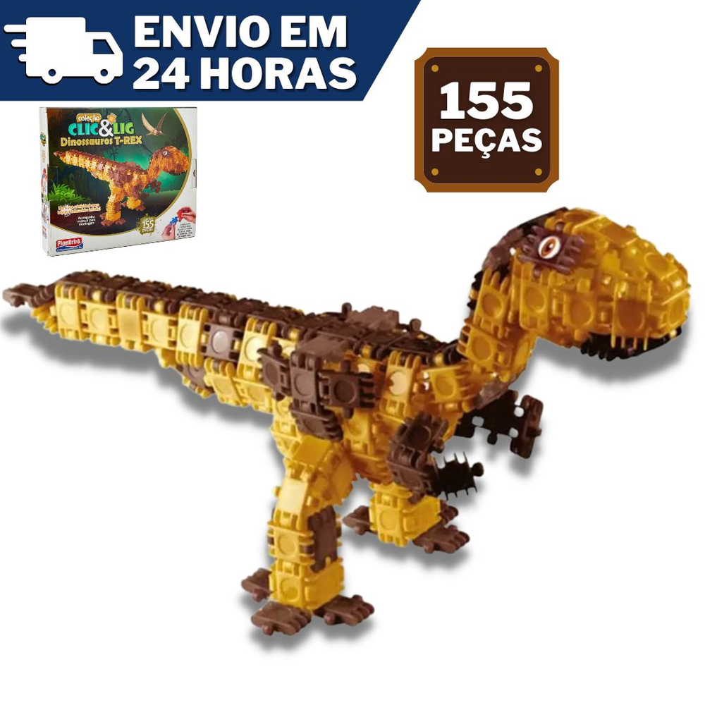 Clic & Lig Dinossauros T - Rex ( 155 Peças )