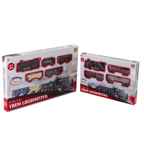 Trenzinho De Brinquedo Locomotiva Com Som E Luz Trem Trilhos em Promoção na  Americanas