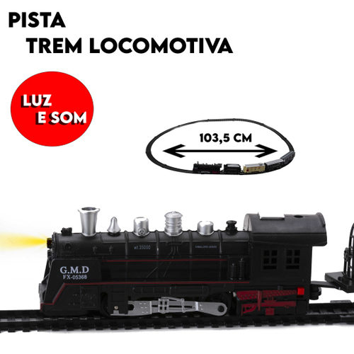 Trem Ferrorama Brinquedo Locomotiva com Som e Luz a Pilha em Promoção na  Americanas