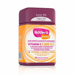 Vitamina D Addera 2.000UI + Imunidade com 90 comprimidos Menor preço em Vitamina D Addera 2.000UI + Imunidade com 90 comprimidos