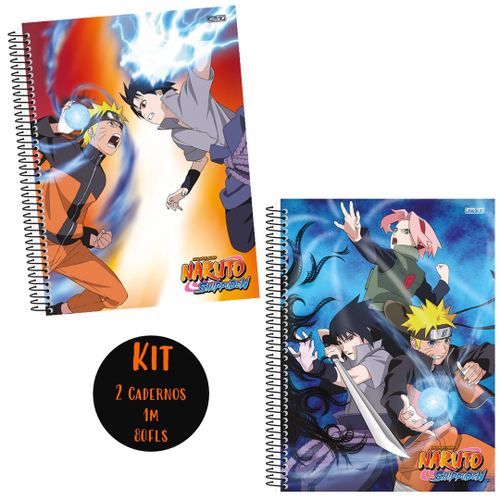 Adesivo p/ Capa de Caderno Pequeno 2un - Naruto