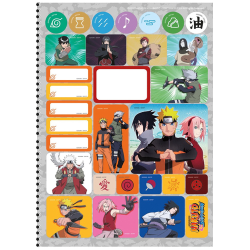 Kit 2un Caderno Naruto Uzumaki Shippuden Brochura 80 Fls Capa Dura