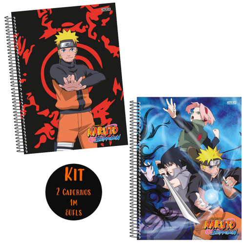 Capa Adesivo para Caderno Anime Naruto Desenho