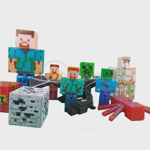 Kit Brinquedo Cartela Bonecos Minecraft E Itens 10 Peças em