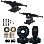 Truck Skate Street 139Mm + Rodas 53Mm + Rolamento Gp Speed