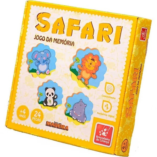 Jogo da Memória Safari Brincadeira de Criança em Promoção na Americanas