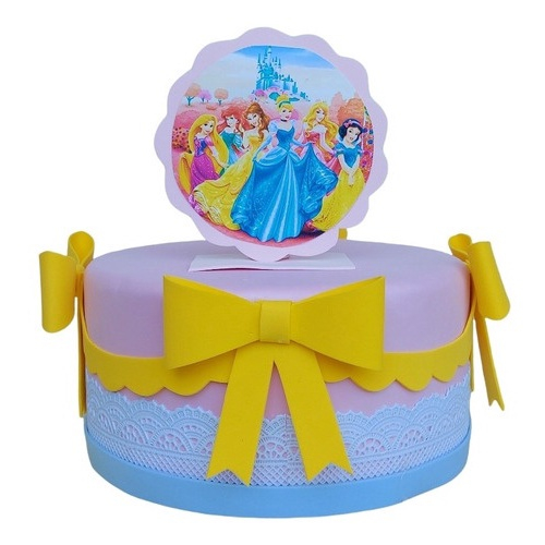 Bolo Fake Princesas Simples Mini Table em Promoção na Americanas