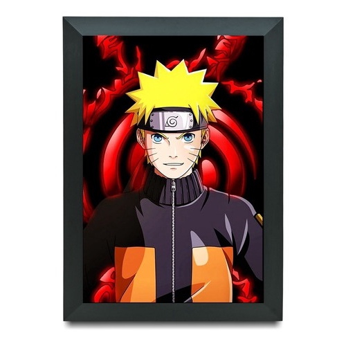 Quadro Anime Naruto Shippuden Desenho Com Moldura G03 em Promoção