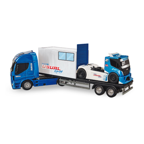 Caminhão Carreta de Brinquedo Iveco Hi-Way Miniatura com Caçamba