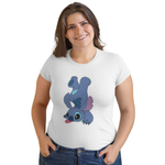 Camiseta Plus Size Básica Com Stitch Bananeira Fofo Tsm Unissex