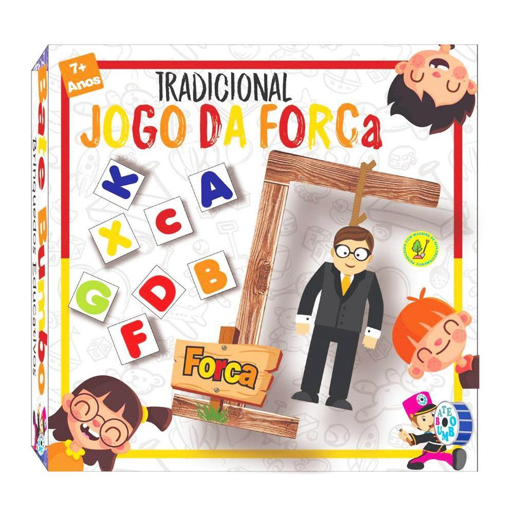 Jogo da Forca Brinquedo Educativo Tradicional de Madeira Jogos e