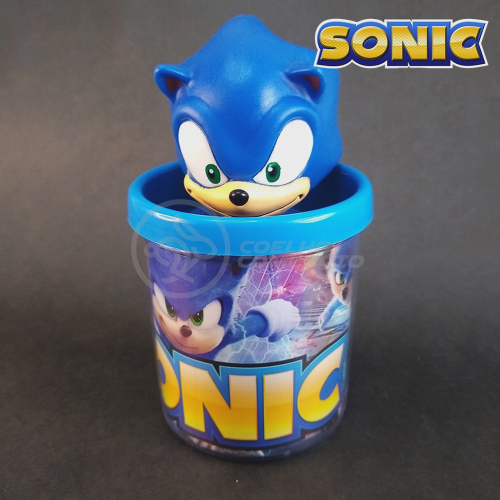 Boneco Sonic Vermelho 15cm Caneca Personalizada Colecionável