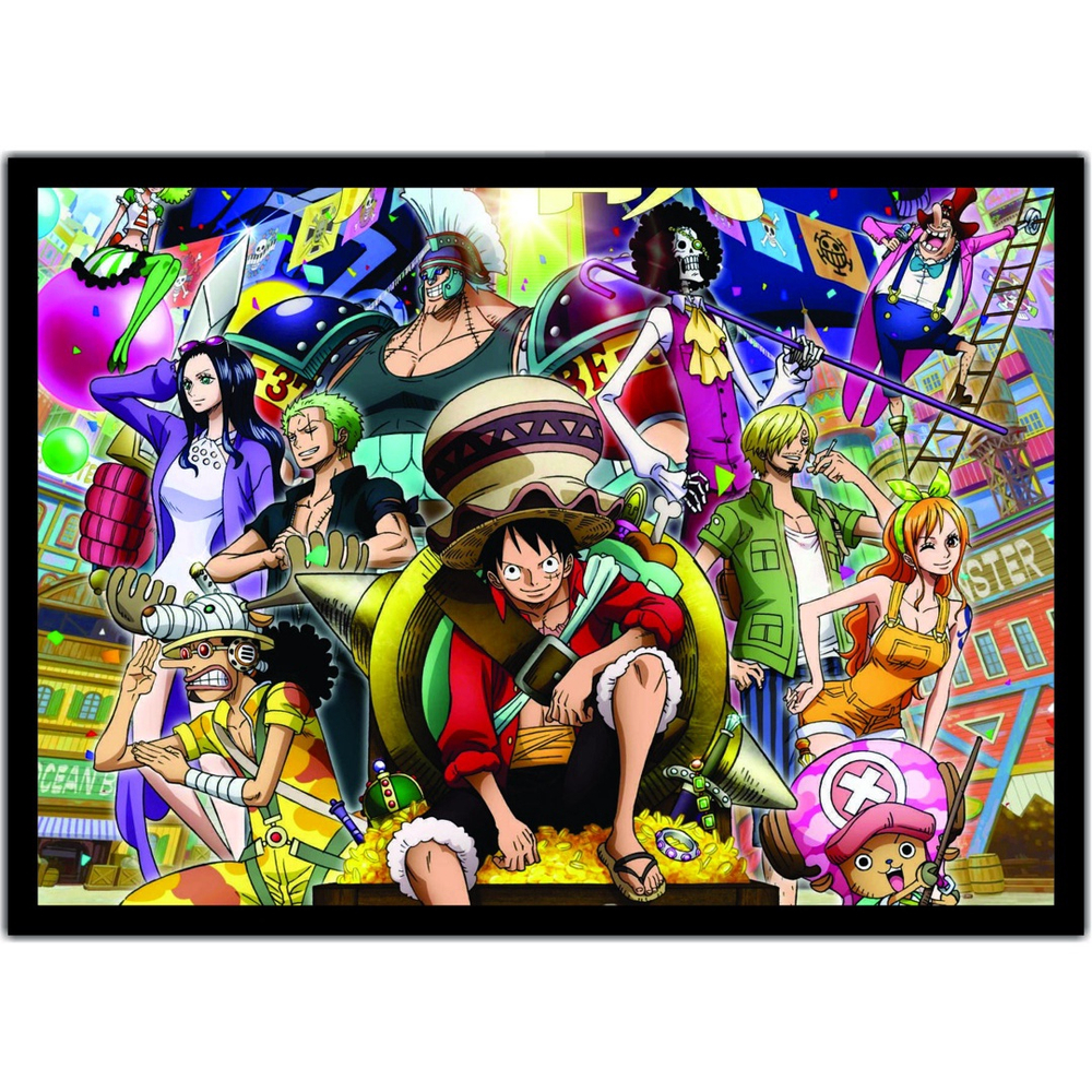 Quadro Anime One Piece Desenho Com Moldura G02