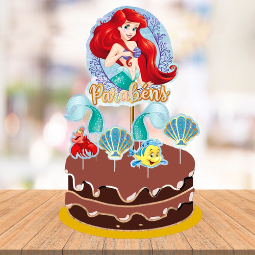 Bolos e Tortas - Bolo da Princesa Ariel 🎂 ______ #bolo #bolodecorados  #bolodefesta #flores #bolopastaamericana #cake #cakestagram #boloprincesa  #bologrande #bolosetortas #remigio #paraiba