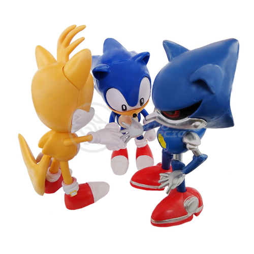 Kit 6 Bonecos Sonic e Seus Amigos Coleção Infantil - Bonecos