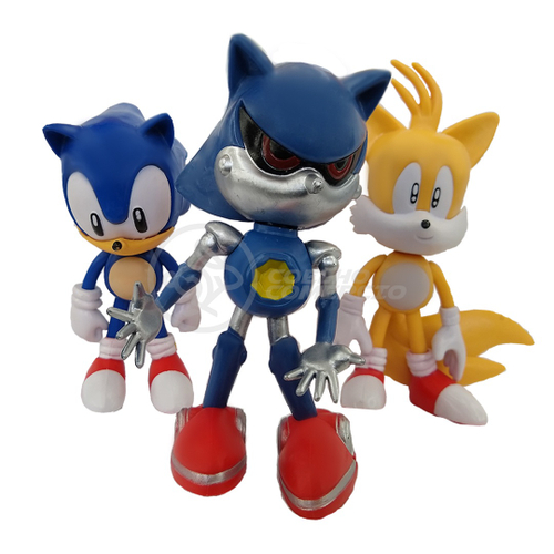 Tails Sonic Filme Game Coleção Blocos Boneco