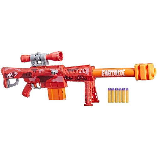 NERF arma Sniper vermelho com 20 dardos de espuma e prática de alvo