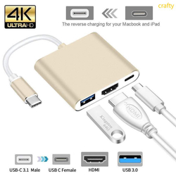 Crafty3 em 1 Hub Tipo C para hdmi USB 3,0 Conversor 4K / Adaptador Shell Alumínio é boa?