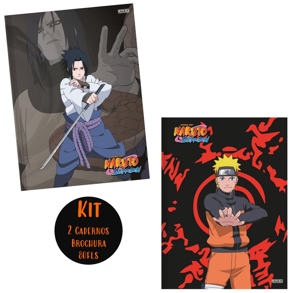 Adesivo p/ Capa de Caderno Pequeno 2un - Naruto