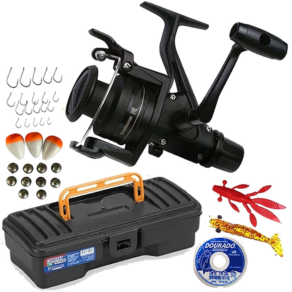 Kit Pescaria Molinete Shimano Ix Drag Kg Maleta Com Acess Rios Submarino