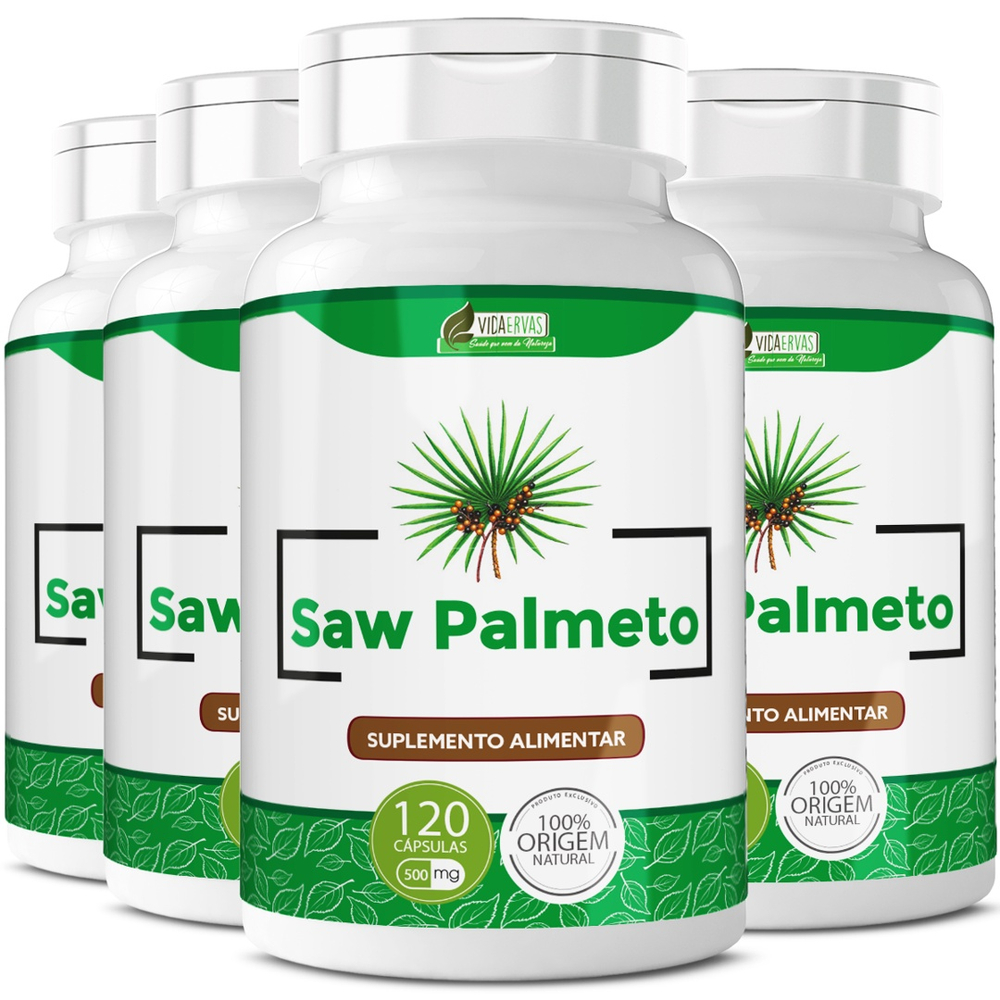 Kit 4 Saw Palmetto Serenoa Repens 120 Cápsulas 500mg Em Promoção ...