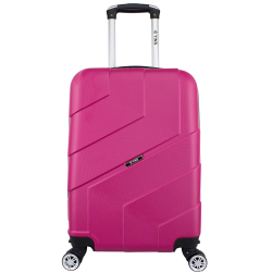 Mala de Bordo Pequena para Viagem em Abs Yins Ys21157 Cadeado Integrado Rodas Duplas Giro 360º Rosa é boa?