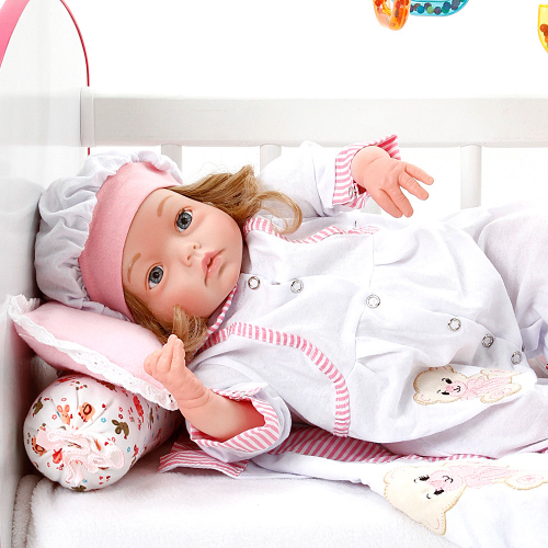 Boneca Bebe Reborn Yasmin Floral Millie Cegonha Reborn Dolls Mais 24  Acessórios 48cm com o Melhor Preço é no Zoom