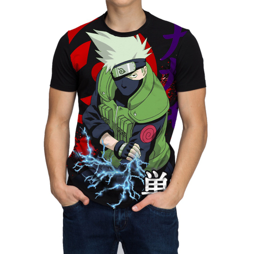 Camiseta Masculina Naruto Akatsuki Nuvem Camisa Anime Geek