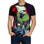 Camiseta Unissex Naruto e Sasuke Modo Sharingan e Kyuubi Uzumaki e