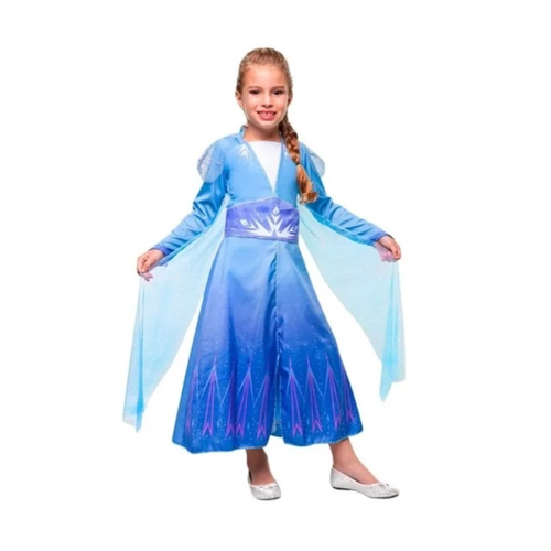 Fantasia Vestido Elsa Frozen Som e Luz com Capa