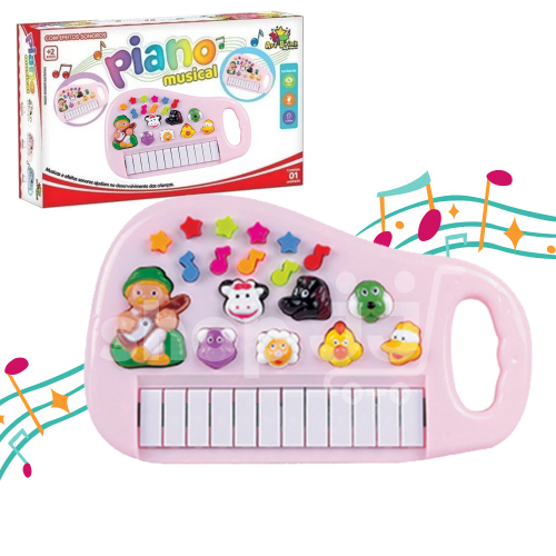 Teclado Piano Infantil Som Animais Da Fazenda Brinquedo em Promoção na  Americanas