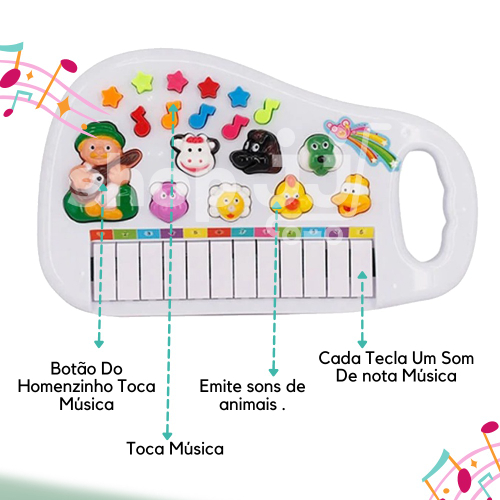 Piano Infantil Pianinho Teclado Tecladinho Brinquedo grande em Promoção na  Americanas