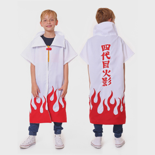 FANTASIA ROUPA NARUTO HOKAGE CAPA INFANTIL COSPLAY