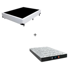Cama Box Viúva - Tecido Sintético Branco com Colchão Extra Firme D28 - Suporta 80Kg Menor preço em Cama Box Viúva - Tecido Sintético Branco com Colchão Extra Firme D28 - Suporta 80Kg