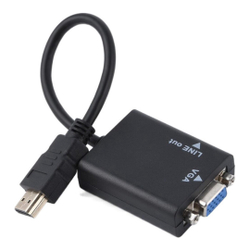 Cabo Adaptador Conversor Hdmi Para Vga Com Saída P2 De Áudio Menor preço em Cabo Adaptador Conversor Hdmi Para Vga Com Saída P2 De Áudio